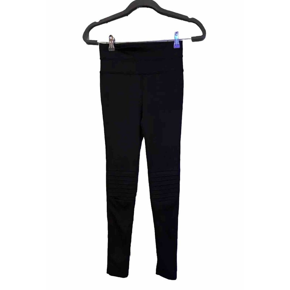 Free People Movement Leggings XS Black Mid Rise Ankle Athleisure Running Yoga